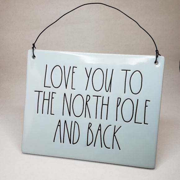 New!   RAE DUNN - LOVE YOU TO THE NORTH POLE AND BACK Wall Plaque - Picture 1 of 2